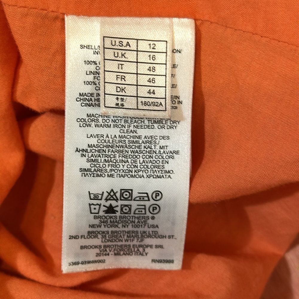 Brooks brothers red fleece cotton floral maxi dress in salmon color size 12 - Picture 8 of 11